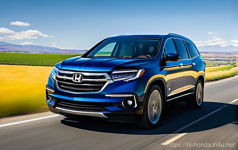 혼다 파일럿과 쉐보레 트래버스 비교 - **Prompt 2: Advanced Technology and Infotainment in an SUV**
    "A clean and sophisticated wide-ang...