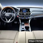 혼다 어코드의 실내 공간 리뷰 - Interior view of a Honda Accord showcasing the driver&rsquo;s seat designed for long journeys, featuring e...