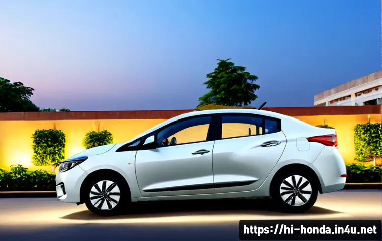 혼다 인사이트의 전기차 전환 가능성 - Photorealistic modern compact sedan shown in a clean split-scene comparison, left side subtly repres...